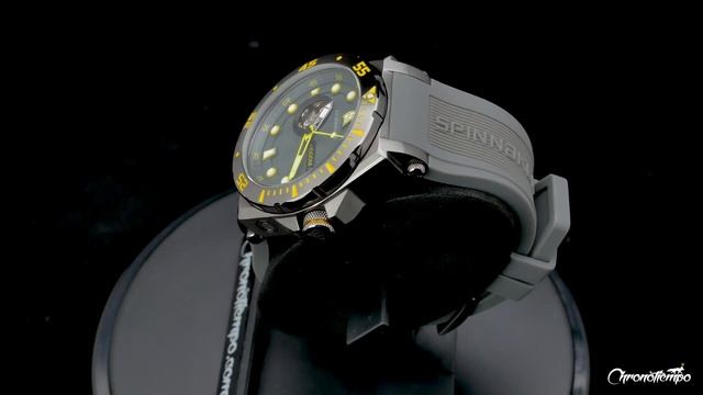 Spinnaker Overboard 1000m Automatic Men's Diver Watch Grey Strap SP-5023-07 смотреть онлайн