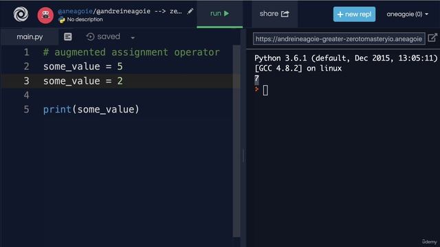 028 Augmented Assignment Operator смотреть онлайн