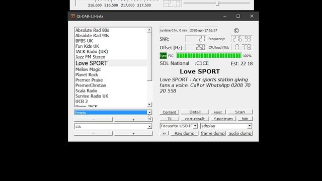 DAB Radio Decoder For SDR (RTL_SDR - HACKRF - AIRSPY) смотреть онлайн