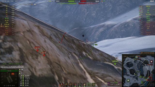 WoT Grille 15 (Ashtray73 skin) 12166 DMG - Arctic Region смотреть онлайн