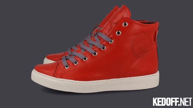 Кожаные кеды Forester High Step Red 132125-479MB ИНТЕРНЕТ-МАГАЗИН ОБУВИ KEDOFF.NET смотреть онлайн