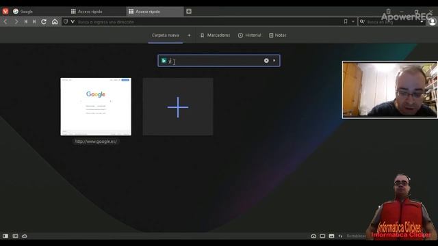 Navegador Vivaldi "Configurar el acceso rapido" смотреть онлайн