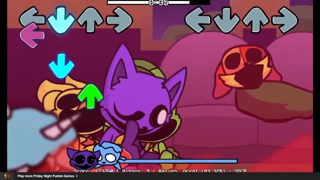 мучительное прохождение фнф против кет напа :_ там сложно