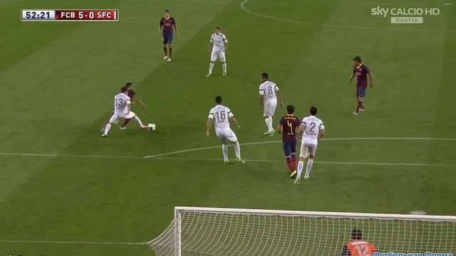 Barcelona vs Santos 8-0 All Goals and Highlights 03/08/2013 [HD] смотреть онлайн