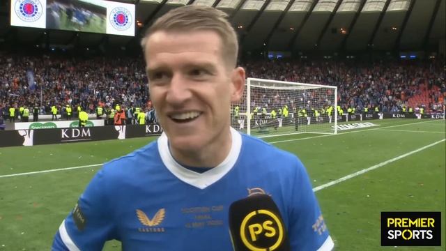 Rangers' Steven Davis reacts to winning the Scottish Cup against Hearts смотреть онлайн