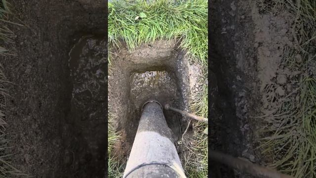 Digging out a small pit for Fiber optic inspection/repair. смотреть онлайн