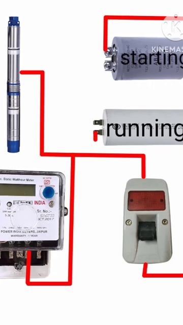 submersible pump connection only using capacitor #shorts #viral #electronics смотреть онлайн