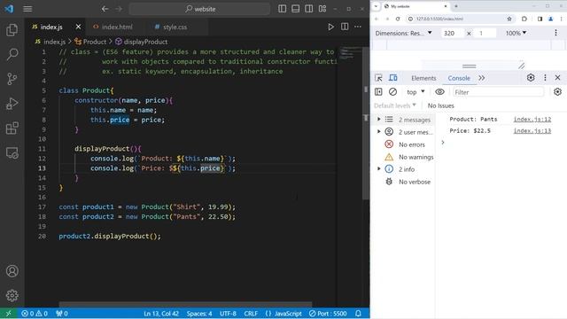КЛАССЫ в JS // JavaScript CLASSES смотреть онлайн