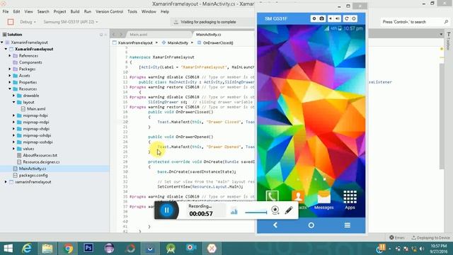 Xamarin FrameLayout Example Android смотреть онлайн