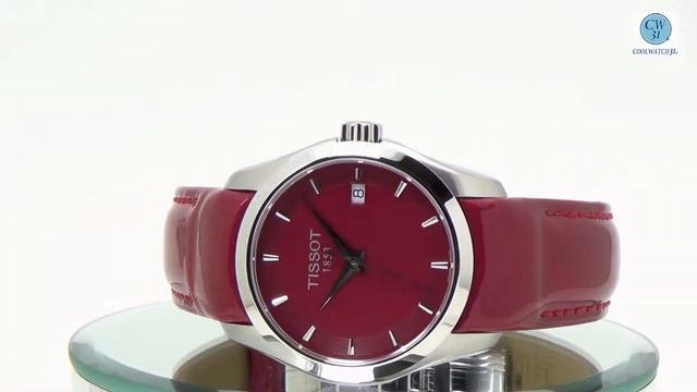TISSOT T035.210.16.371.00 LADIES WATCH COUTURIER BORDEAUX BURGUNDY LEATHER REVIEW ティソ ボルドー レディース 腕時