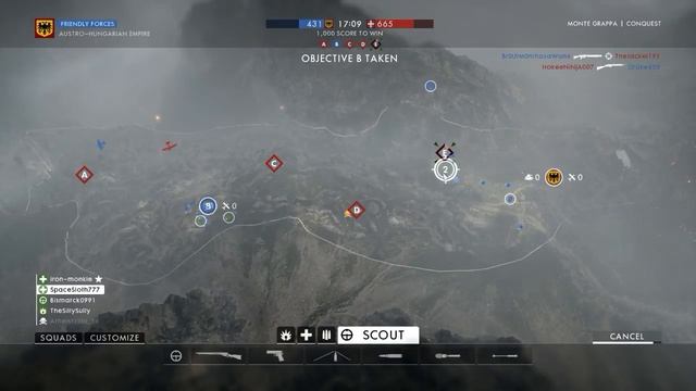 Russian 1895 Sniper BF1 Monte Grappa/Conquest PC 720p60fps смотреть онлайн