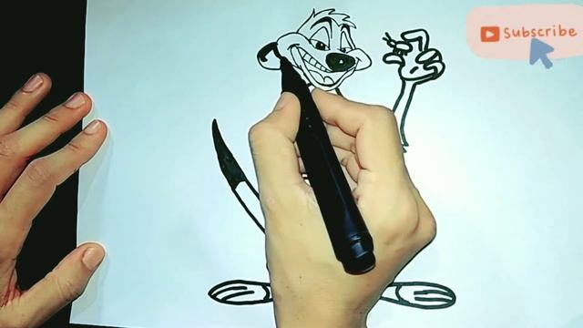 How to draw Timon | step by step tutorial | Timon drawing смотреть онлайн