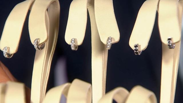 Diamonique x Allison Avery Wren Huggie Hoop Earrings, Sterling Silver on QVC смотреть онлайн