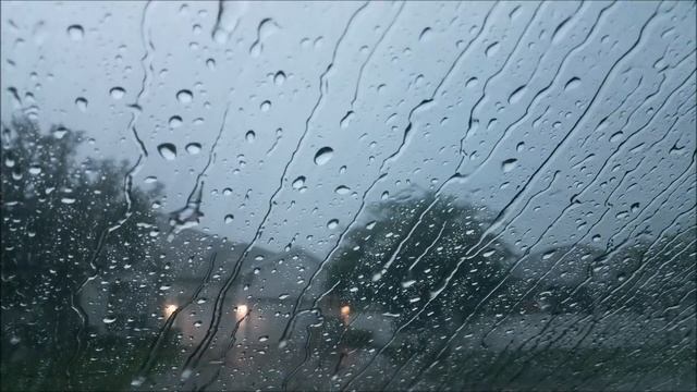 Relaxing Rain Sound For Sleeping Raining On Car Glass Windows Thunder Sounds Heavy Rain смотреть онлайн