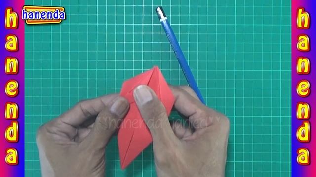How To Make 3D Origami Strawberry | Cara Membuat Stroberi Kertas | Tutorial De Fresas De Origami 3D смотреть онлайн