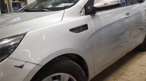 Ремонт переднего бампера и левого крыла KIA RIO в Люберцах