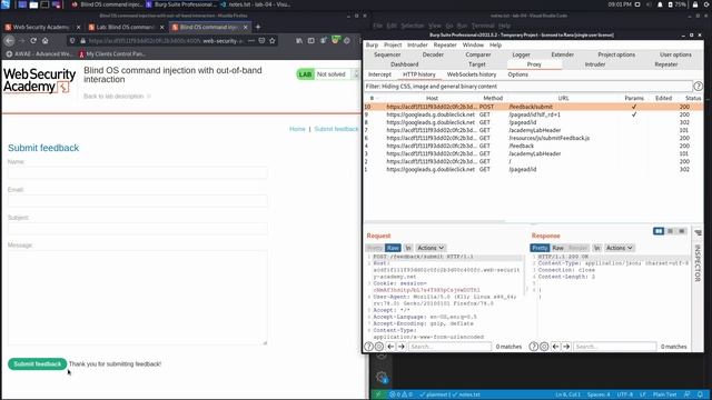6. Lab 4 - Blind OS command injection with out-of-band interaction смотреть онлайн