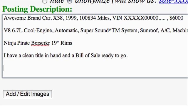 How to Make a Good Auto Ad on Craigslist смотреть онлайн