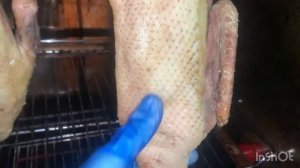 Утка сыровяленая холодного копчения. Также закоптили курочку в Астра 75