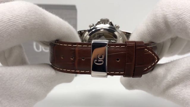 Gc Men B2 Class Chronograph Watch with Leather Strap смотреть онлайн