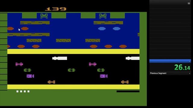Frogger Speedrun - Atari 2600 emu (Stella) - Game 2 - 1 Loop - PB 0:44:320 смотреть онлайн