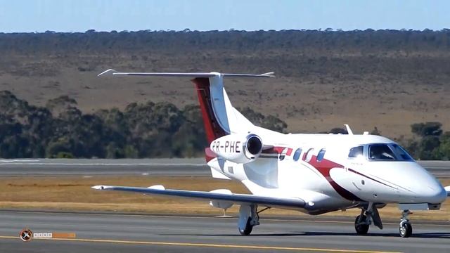 Small Jet Plane Embraer Phenom 100 Takeoff смотреть онлайн