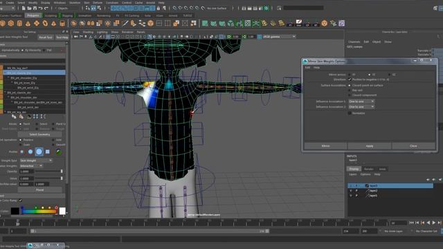 Rigging en Maya Clase 28 - Copy y Mirror Weight смотреть онлайн