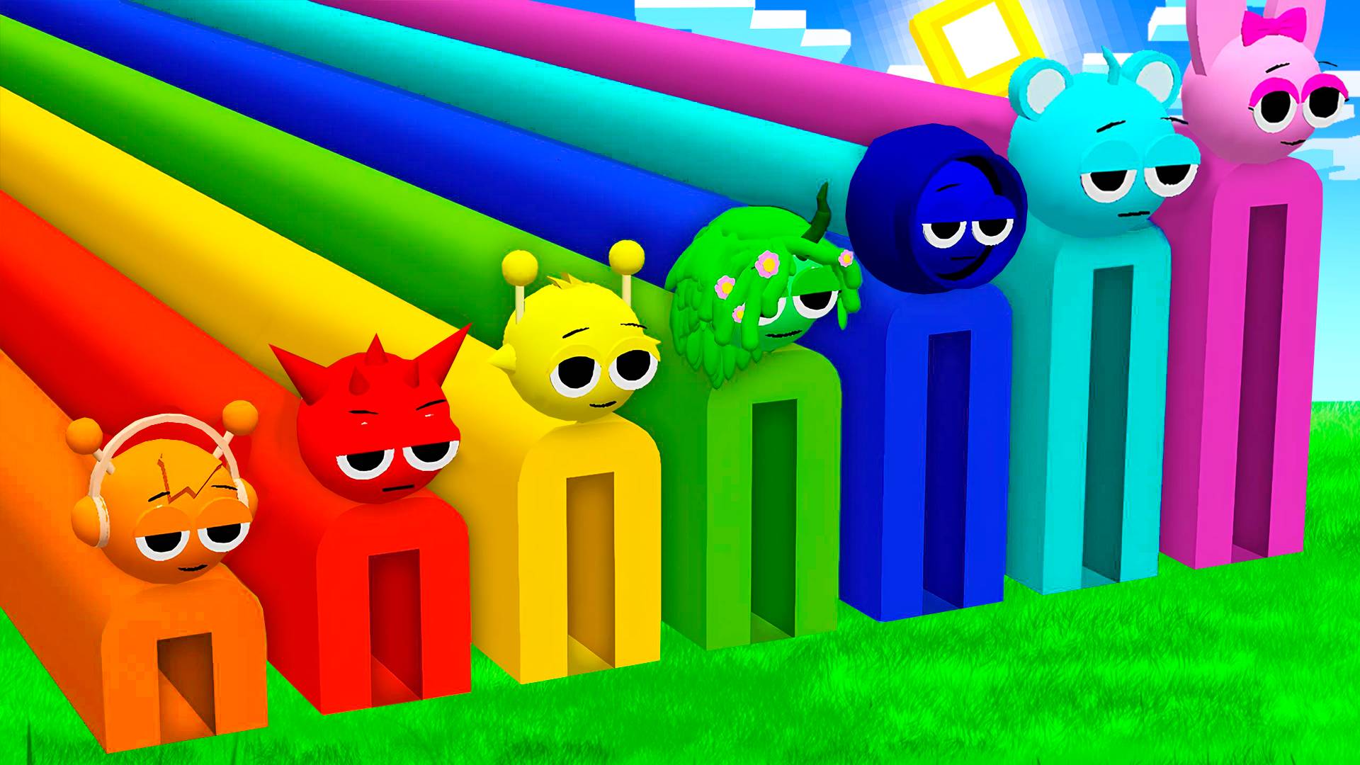 ВЫЖИВАНИЕ ВНУТРИ ВСЕХ ТОННЕЛЬ ПОРТАЛ СПРУНКИ В МАЙНКРАФТ! ХОРРОР СПРАНКИ SPRUNKI MINECRAFT смотреть онлайн