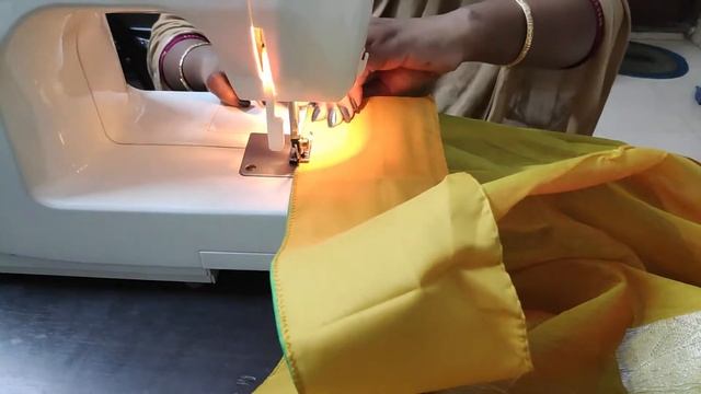How to Stich saree falls | in Telugu | By Lavanya siri смотреть онлайн