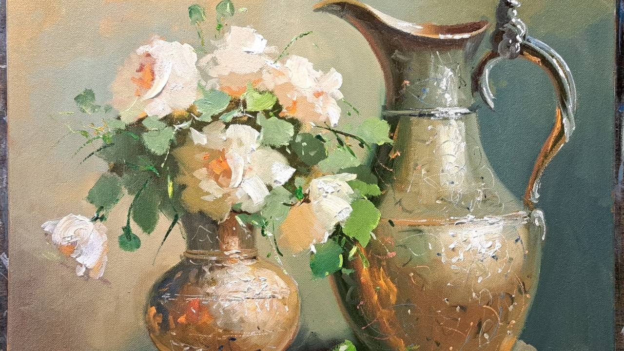 Натюрморт.Живопись маслом смотреть онлайн