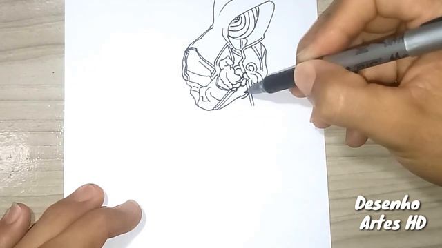 Como desenhar o Óbito Uchiha :) смотреть онлайн