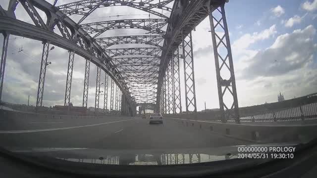 Петербург. Большеохтинский мост из автомобиля смотреть онлайн