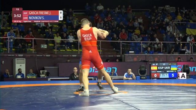 1/8 GR - 87 kg: J. GASCA FRESNE (ESP) v. S. NOVIKOV (UKR) смотреть онлайн