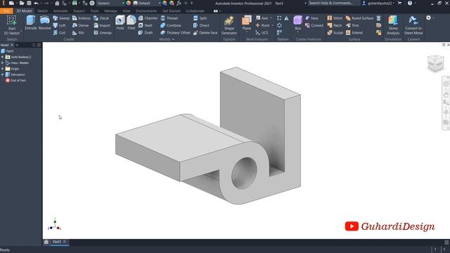 Autodesk Inventor Tutorial | Exercise 9 - MS Rod Bracket смотреть онлайн