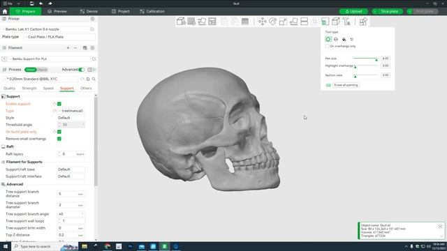 Bambu Studio tutorial : How to create automatic or manual supports смотреть онлайн