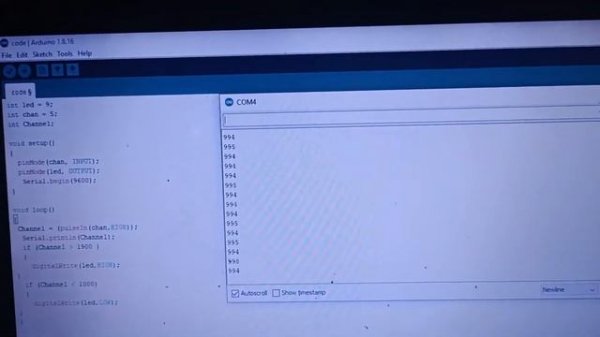 Flysky Fs-i6 + Arduino + Led control