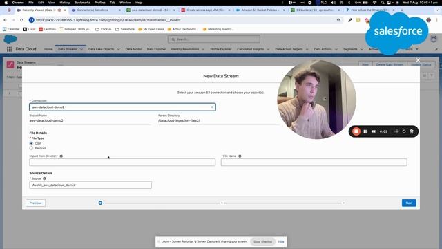 SALESFORCE DATA CLOUD | How to Create an Amazon S3 Data Stream смотреть онлайн