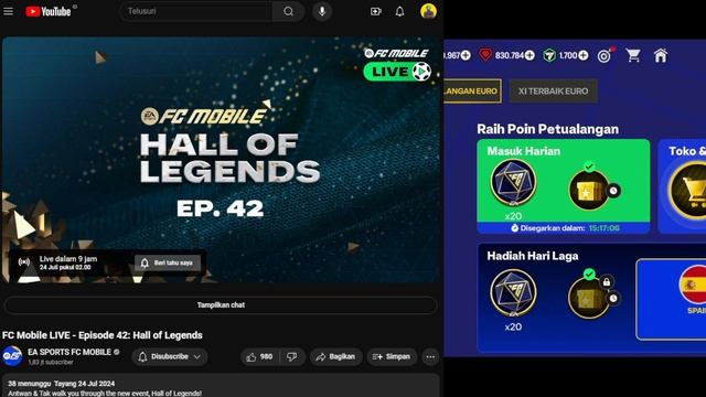 SEGERA! KODE REDEEM TERBARU FC MOBILE EVENT HALL OF LEGENDS & KLAIM PAKET HADIAH EURO FC MOBILE 24 смотреть онлайн