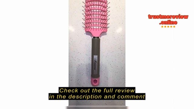 Review Hair Brush, Professional Curved Vented Brush for Faster Blow Drying for Women, Men, Paddle D смотреть онлайн