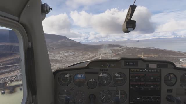 Microsoft Flight Simulator 2024. Landing in Svalbard. Cessna 152 смотреть онлайн