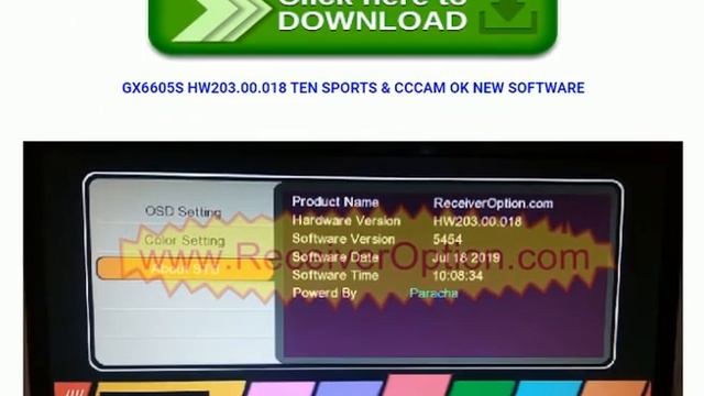 GX6605S ALL RECEIVERS LATEST 'POWERVU & CCCAM OK' NEW SOFTWARES || Receiver option. смотреть онлайн