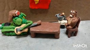 сидим с бобром за столом но это мультики про танки