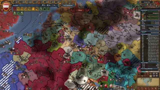 EU IV 1.37 Австрия №11 - Борьба с реформатством и Voltaire's Nightmare смотреть онлайн