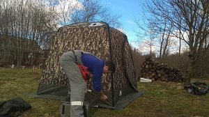 Палатка-баня Морж Люкс. Походная печь Intent 2.