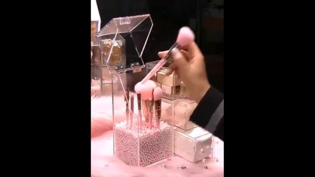 Personalised Acrylic Makeup Brush Holder With Lid смотреть онлайн