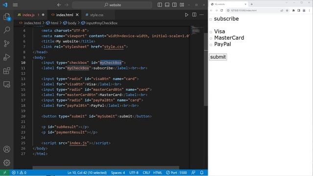 Свойство checked в JavaScript The JavaScript checked property _11 смотреть онлайн