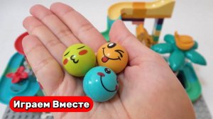 Крутые горки с шариками ! Строим и запускаем шарики ! Развивающие видео для детей