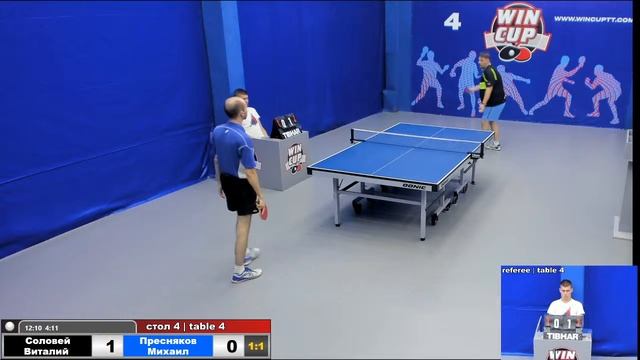 21:00 Соловей Виталий 1-3 Пресняков Михаил стол 4 Юг-3 12.08.2020 смотреть онлайн
