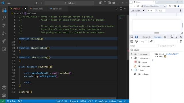 Работа с промисами ASYNCAWAIT // JavaScript ASYNCAWAIT смотреть онлайн