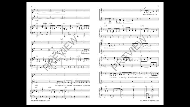 We Are the Champions (2-Part Choir) - Arranged by Roger Emerson смотреть онлайн